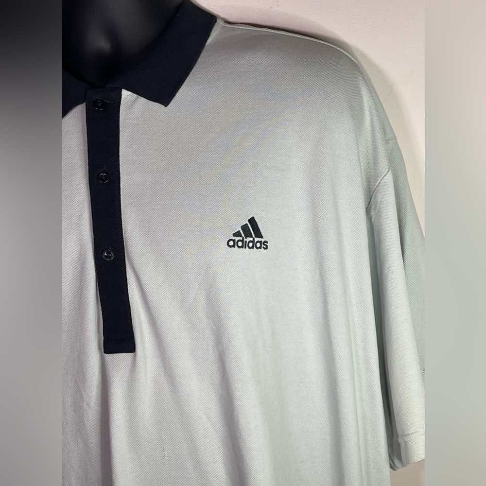 Adidas Golf Polo Shirt 2XL Mint Green/Black HZ4173 W/ Embroidered Sleeve - Picture 4 of 8